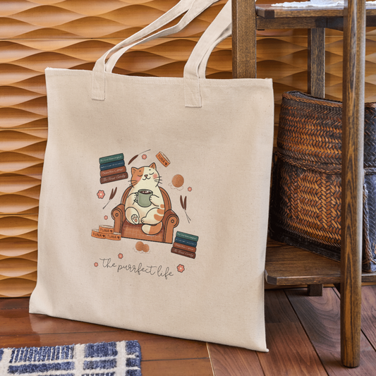 The Purrfect Life Cat Tote Bag